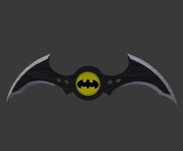batarang 1 toys batman color mixed bag textures 3d print model - Mito3D