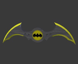 batarang 3 toys batman color mixed bag textures 3d print model - Mito3D