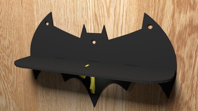 batman shelf fashion interior design 3d print model - Mito3D