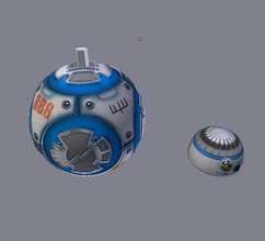 bb8 droid 2 blue toys 3d print model - Mito3D