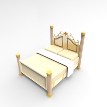 1 yatak odası mobilya zücaciye ev 3d print model - Mito3D