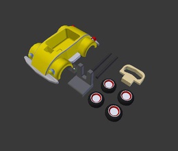 beetle car toys 3d print model - Mito3D