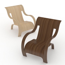 bent plywood armchair art gerald summers 3d print model - Mito3D