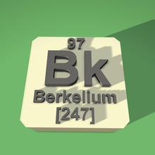 berkelium ímã de geladeira educação tabela periódica 3d print model - Mito3D