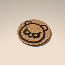 bevanda coaster - angry panda articoli per la casa arrabbiato 3d print model - Mito3D