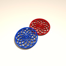 boissons coaster - motif circulaire 2 les articles ménagers des la montagnes russes de modèle 3d print model - Mito3D