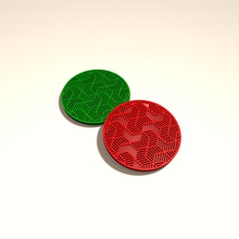 beverage coaster - geometrical pattern 4 housewares 3d print model - Mito3D