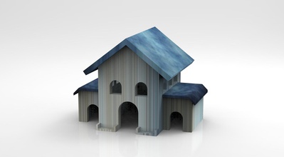 bg - monopoly normal house 2 toys 3d print model - Mito3D