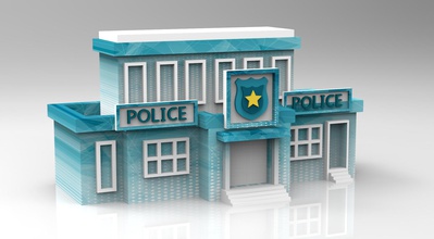 bg - monopoly police station toys 3d print model - Mito3D