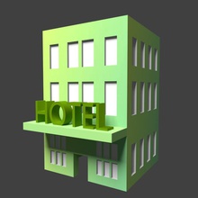 bg - monopolio piccolo hotel a 5 i giocattoli edificio gioco tabellone di in miniatura il 3d print model - Mito3D