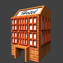 bg - monopolio piccolo hotel a 6 i giocattoli edificio gioco tabellone di in miniatura il 3d print model - Mito3D