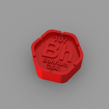 bh - bohrium blok eğitim kimya elemanları periyodik tablo 3d print model - Mito3D