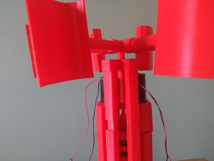 bi generator Wind Turbine Energie Grün vawt 3d print model - Mito3D