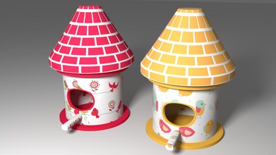 bird house 2 housewares color nest 3d print model - Mito3D