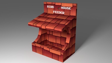 bird house feeder 2 housewares color nest 3d print model - Mito3D