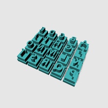 biscuit stamper characters - set 1 housewares baking kitchen set1 3d print model - Mito3D