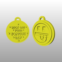 bitmap smiley key chain fashion keychain stickoutyourtongueday 3d print model - Mito3D