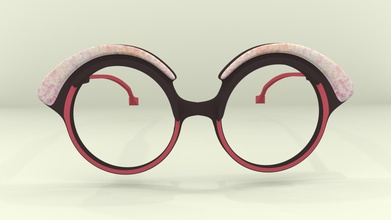 negro n sol de color rosa cristal la moda vidrio estilo 3d print model - Mito3D