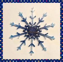 azul floco neve arte Natal deco feliz natal 3d print model - Mito3D