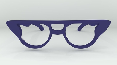 blue sun glass fashion style 3d print model - Mito3D
