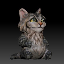 bmo chat caricature art la cat couleur figurine les figurines jouet 3d print model - Mito3D