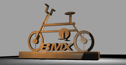 bmx-display Kunst Fahrrad bmx display 3d print model - Mito3D