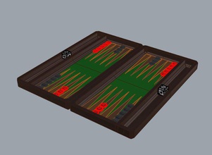jeu de plateau-backgammon les jouets back gammon le backgammon plateau 3d print model - Mito3D