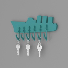 boat key hanger housewares gadget keyhanger officeware 3d print model - Mito3D