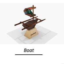 la barca strumenti 3 parte colore display giocattolo 3d print model - Mito3D