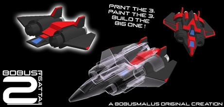 bobusgattai 2 toys bobusmalus gattai spaceship vaisseau 3d print model - Mito3D