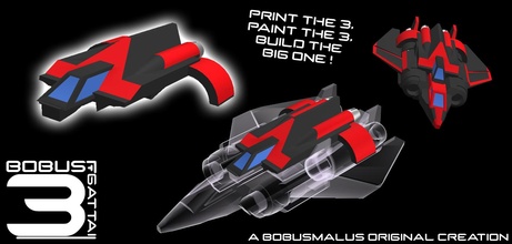 bobusgattai 3 toys bobusmalus gattai spaceship vaisseau 3d print model - Mito3D