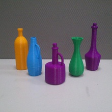 bottle set 1 housewares 3d print model - Mito3D