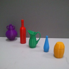 Flaschen-set 3 Haushaltswaren Flasche 3d print model - Mito3D