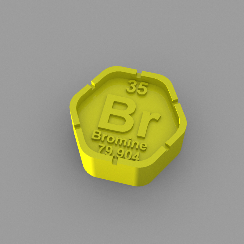 br - Brom-block Bildung block Chemie Elemente periodische Tabelle 3D print model - Mito3D