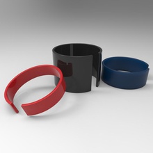 la pulsera de moda accesorio base 3d print model - Mito3D