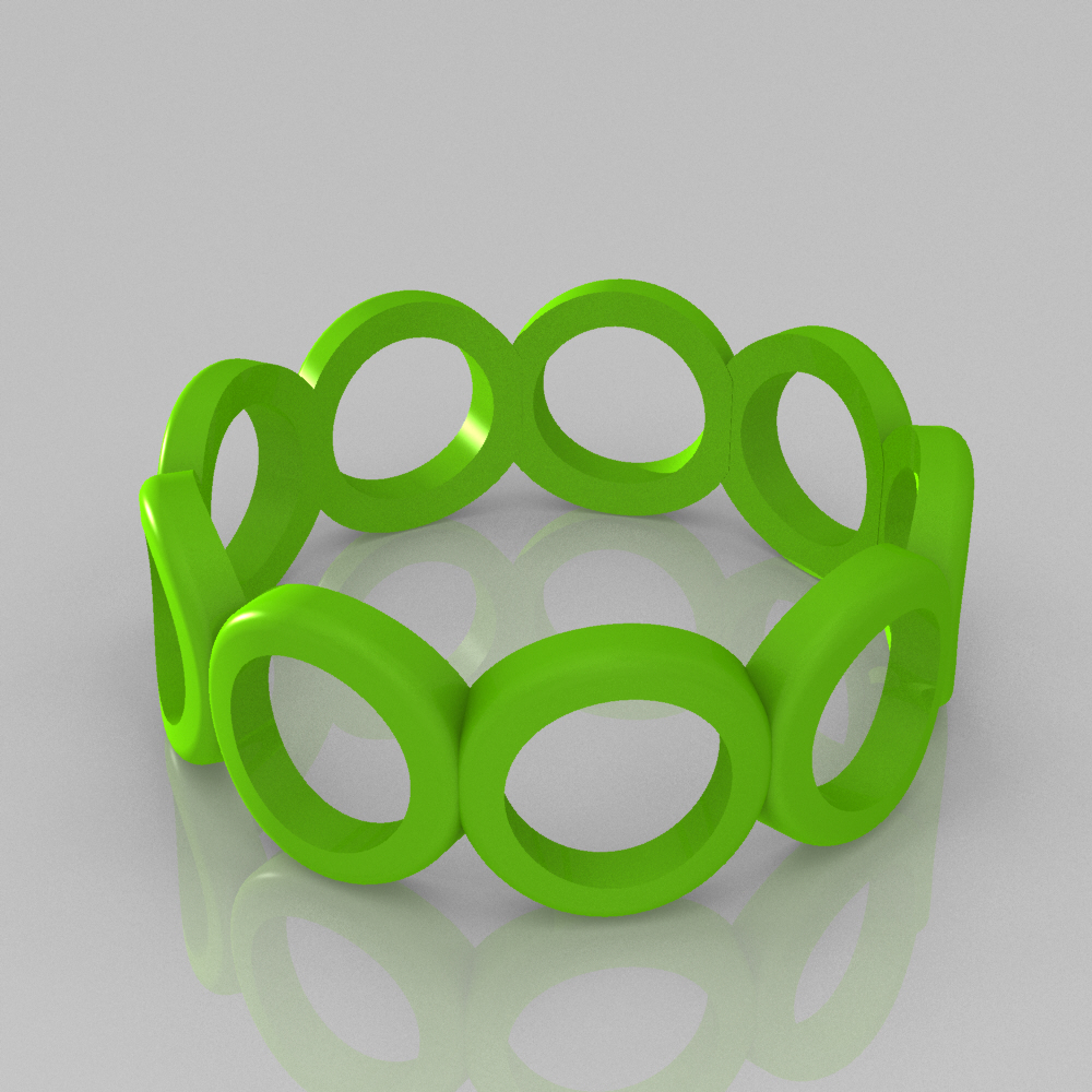 bracelet 4 fashion accessory base 3D print model - Mito3D