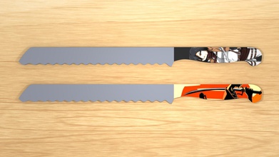 bread knife housewares color 3d print model - Mito3D