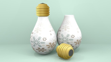 bulb container housewares color 3d print model - Mito3D