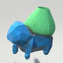 bulbasaur planter art 3d print model - Mito3D