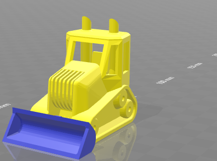 bulldozer i giocattoli divertente 3D print model - Mito3D