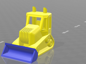 bulldozer les jouets amusant 3d print model - Mito3D