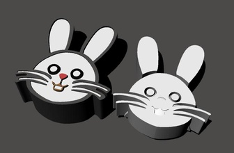 bunny moule d'argile les jouets animaux enfants claymold la moisissure le timbre 3d print model - Mito3D