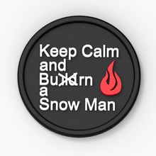burn snow man day art 3d print model - Mito3D