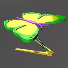 borboleta de asa brinquedos kite office céu 3d print model - Mito3D