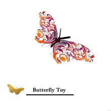Schmetterling Spielzeug - Tier Farbe display bewegliche Flügel 3d print model - Mito3D