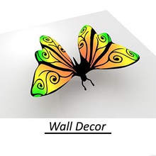 kelebek duvar dekor sanat renk dekorasyon dekoru 3d print model - Mito3D