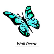 butterfly wall decor art color decoration walldecor 3d print model - Mito3D