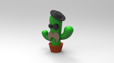 cactus 1 toys 3d print model - Mito3D