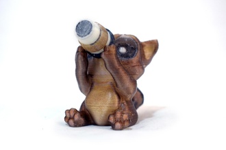 caffeine addict raccoon toys animal color figurine figurines toy 3d print model - Mito3D