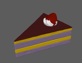 la torta de moda alimentos 3d print model - Mito3D